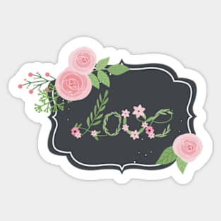 Love Flower Sticker